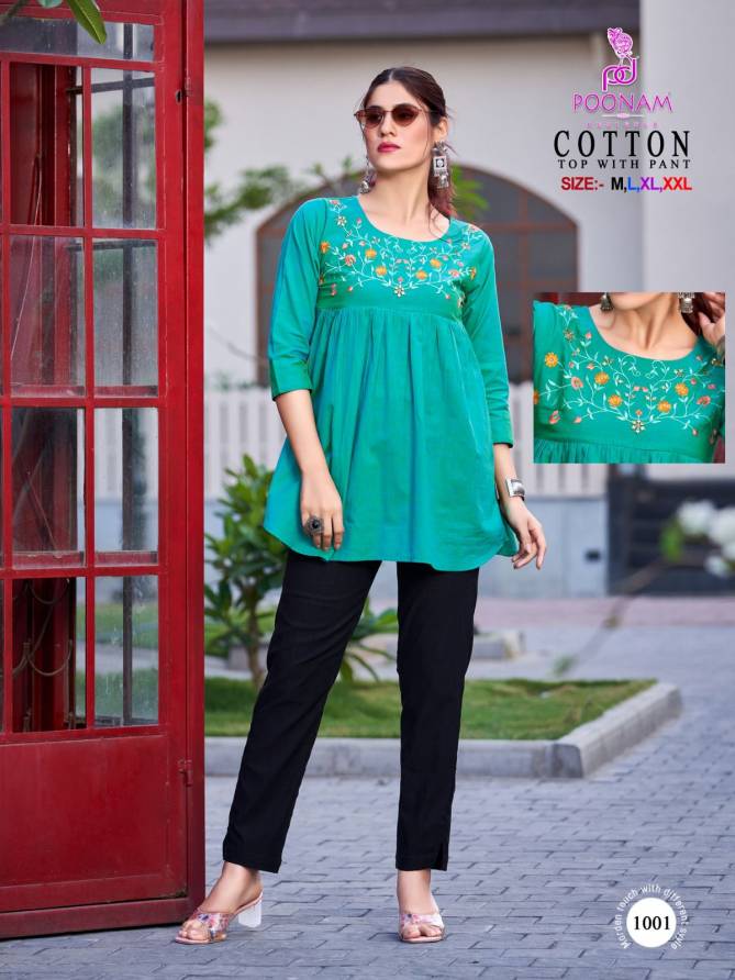 Poonam Cotton Ladies Top With Bottom Catalog